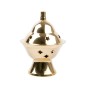 Brûle-encens en laiton, H 10 cm, Ø 5 cm. Livré en boîte individuelle.