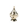 Brûle-encens en laiton, H 10 cm, Ø 6,5 cm. Boîte de 2.