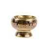 Brûle-encens en laiton émaillé avec grille, H 5 cm, Ø 6 cm.