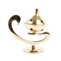 Brûle-encens en laiton, forme lampe, H 12,7 cm, Ø 5 cm. Livré en boîte individuelle.
