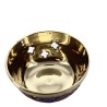 Brûle-encens en laiton ciselé et émaillé avec grille, H 5 cm, Ø 6 cm. Livré en boîte individuelle.
