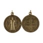 Medaille metal couleur bronze de saint Benoit. Plusieur tailles.