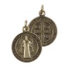 Medaille metal couleur bronze de saint Benoit. Plusieur tailles.