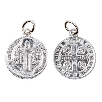 Medaille en aluminium de saint Benoit Ø 1.6 cm. LOT DE 100