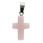 Croix de cou en couleur en pierre synthetique noctilumineuse/pierre lumineuse, H. 2 cm, couleurs assorties, LOT DE 10