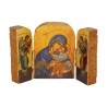 Triptyque en bois grave image classique H.5 x 7.5 cm, divers modeles, vendus en assortiment.