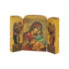 Triptyque en bois gravé image classique H.7 x 9.5 cm, divers modèles, vendus en assortiment.