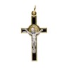 Croix de cou de Saint Benoît en métal doré, émaillée – Hauteur 4 cm Plusieurs couleurs.