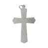 Croix de cou avec Christ en métal couleur argentée H. 4.5 cm