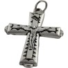 Croix de cou avec Christ en métal couleur argentée H. 4.5 cm