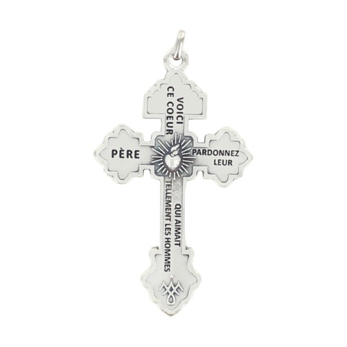 Croix en metal du Pardon Americaine texte en Francais avec notice.