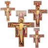 Croix de saint Francois image collee sur contre plaque, plusieurs tailles.