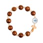 Bracelet dizainier sur élastique grains en bois Ø 1 cm, avec croix de Taux, à personnaliser avec une résine.
