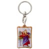 Portes-cles de saint Christophe en bois d olivier H. 4 x 3 cm