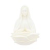 Bénitier blanc de la Vierge en prière à suspendre H. 9,5 cm.