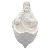 Bénitier blanc du sacre cœur de jésus a suspendre H. 14 cm.