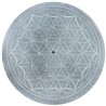 Brûle-encens pour bâtonnets en stéatite décoré Fleur de Vie, Ø 9,8 cm. Livré en boîte individuelle.