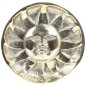 Brûle-encens en laiton doré motif soleil, pour bâtonnets, Ø 8,5 cm. Boîte de 2.