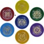Lot de 7 Bol chantant Tibetain traditionnel en laiton émaillé 7 Chakras Ø 12,5 cm, poids 490 g. - LOT de 7