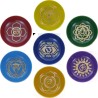 Lot de 7 Bol chantant Tibetain traditionnel en laiton émaillé 7 Chakras Ø 12,5 cm, poids 490 g. - LOT de 7