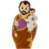 Magnet de Saint Joseph en relief,  H. 7.5 x 4 cm.