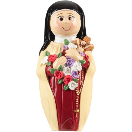 Statue enfantine de la Sainte Therese, H. 8.cm