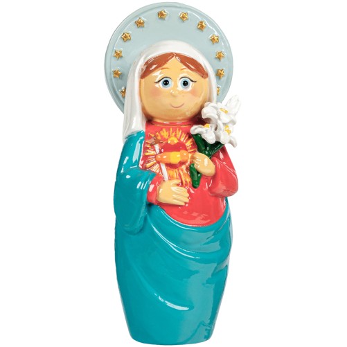 Statue enfantine du Sacre Coeur de Marie, H. 10.cm