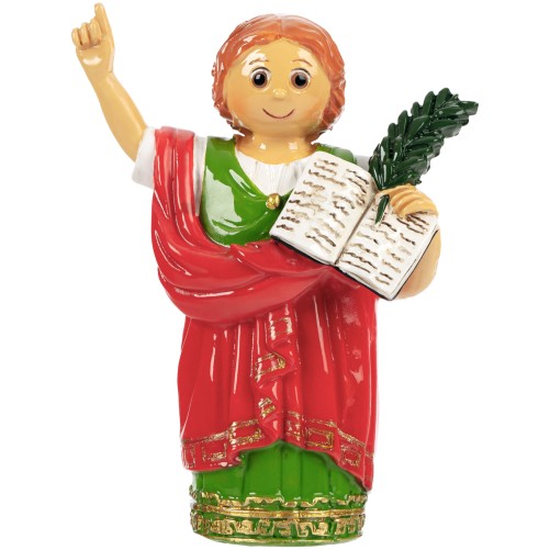 Statue enfantine de Saint Pancrace, H. 10.cm