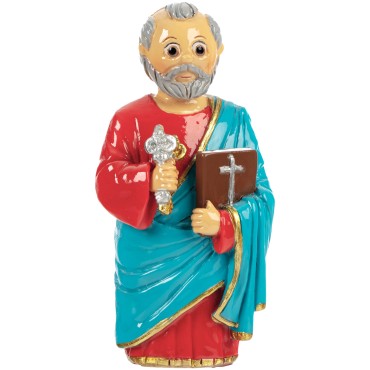 Statue enfantine de Saint Pierre, H. 9.cm