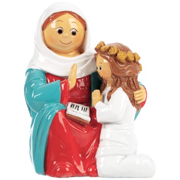 Statue enfantine de Saint Anne, H. 10.cm