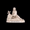 Statue Marie Madeleine couchee ton pierre H. 12 L. 14 cm.