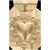 Pendentif de L--039-Ex-Voto en acier inoxydable de couleur dor-eacute-e- H- 3-7 cm-