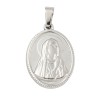 Médaille en acier inoxydable de couleur argentée, H. 2.1 cm. Existe avec différents Saints.