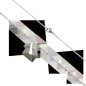 Collier avec cha-icirc-ne et croix H- 1-5 cm en acier inoxydable de couleur argent-eacute-e- L 45 cm ajustable-
