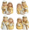 Nativité enfantine magnétique, H. 5 cm. Série de 4 assorties.