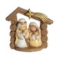 Nativité en résine avec arche et étoile filante H. 7 cm.