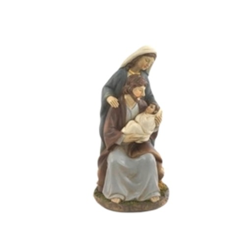 Nativité en résine de couleur, H. 12.8 cm.