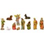 Cr-egrave-che en r-eacute-sine 11 personnages- H-6 cm- Livr-eacute-e en boite pr-eacute-sentoir-