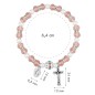 Bracelet sur -eacute-lastique grains en verre -Oslash- 8 mm avec m-eacute-daille et croix- LOT DE 6 BRACELETS ASSORTIS-