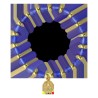 Bracelet sur élastique grains rond en verre Ø 6 mm avec médaille de la V. Miraculeuse de couleur dorée. Différentes couleurs