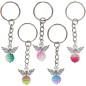 Porte-cl-eacute-s ange en acrylique H- 2-5 cm- LOT DE 5 ANGES DE COULEURS ASSORTIS-