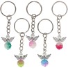 Porte-cl-eacute-s ange en acrylique H- 2-5 cm- LOT DE 5 ANGES DE COULEURS ASSORTIS-