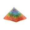Pyramide Orgonite 7 Chakras, L. ~7.5 cm.