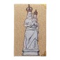 Bloc-notes en tissus- brodé de fil couleur or H- 14 x 8-5 cm- Notre Dame de Pancheraccia
