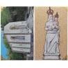 Bloc-notes en tissus- brodé de fil couleur or H- 14 x 8-5 cm- Notre Dame de Pancheraccia