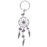 Porte-cles style attrappe reve avec pierre, LOT DE 5 ASSORTIS