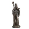 Statue de saint Benoît en bronze à froid, hauteur 23 cm.
