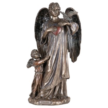 Statue bronze coul-- -- froid le l--039-archange Chamuel- H- 31 cm