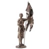 Statue de Jeanne d’Arc en bronze coulé à froid, hauteur 38 cm.