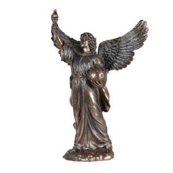 Statue bronze coulé à froid de l'archange Jophiel, H. 35 cm